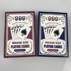 De rode No.999-Plastic Speelkaarten van pvc voor Casinospelen 58 * 88mm