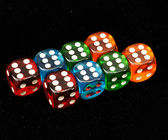 Het kleurrijke Plastic 8/10/12/14mm Magische Casino dobbelt voor het Wedden de Spelen bedriegen