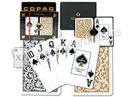 Brazilië Copag 1546 Zwarte Gouden Plastic Jumbospeelkaarten voor Casinospelen
