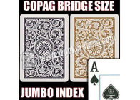 Brazilië Copag 1546 Zwarte Gouden Plastic Jumbospeelkaarten voor Casinospelen