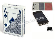 De blauwe Jumbo 4 Plastic Speelkaarten van Indexcopag voor Pookvoorspeller
