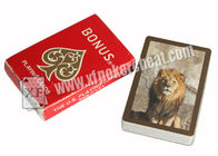 Rode Document Pookanalysator die Speelkaarten met het Patroon van de Bonusleeuw merken