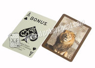 Rode Document Pookanalysator die Speelkaarten met het Patroon van de Bonusleeuw merken