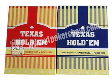 De Speelkaart van Texas Holdem met Pookgrootte en JumbodieIndex door Plastiek wordt gemaakt