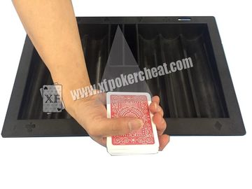 Steun van de de Speelkaartenhand van het spaanderdienblad de Camera Gelezen Onzichtbare aan het Spel van Texas Holdem