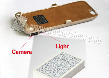 Iphone 6 Gouden Plastic de Pookscanner van het Ladersgeval met Micro- Camera