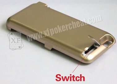 Iphone 6 Gouden Plastic de Pookscanner van het Ladersgeval met Micro- Camera
